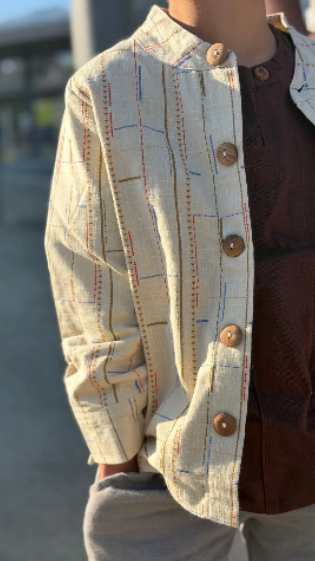 Ivory Threaded Cardigan