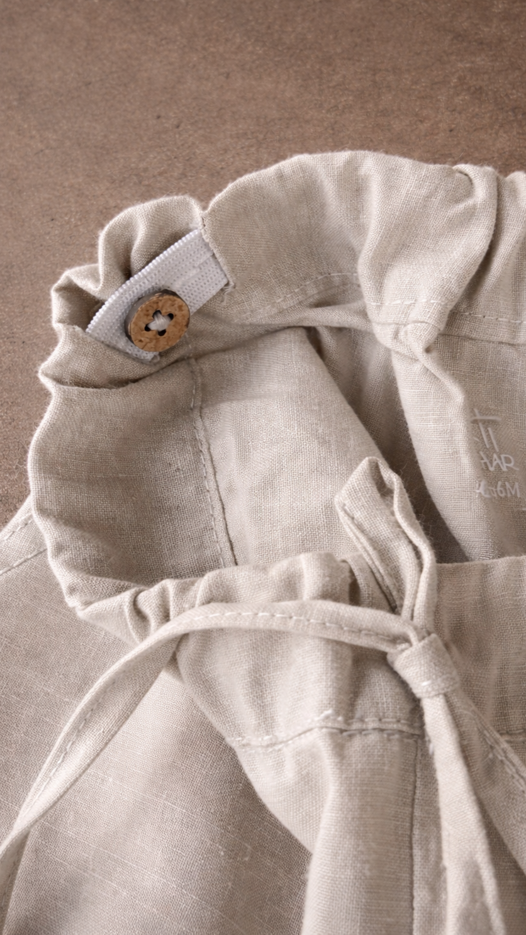 Willow Walk Pants — boys cotton linen pants, back view