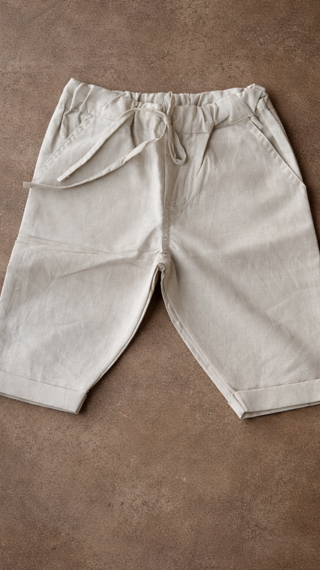 Willow Walk Pants — earthy organic cotton linen pants for boys, front view